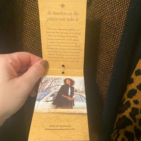 Patricia nash Knit Shawl leopard poncho fall - Picture 8 of 11